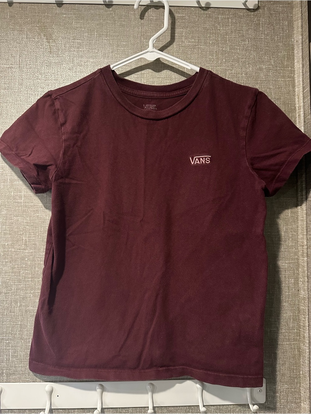 Vans Small Logo Tee Deep Burgundy